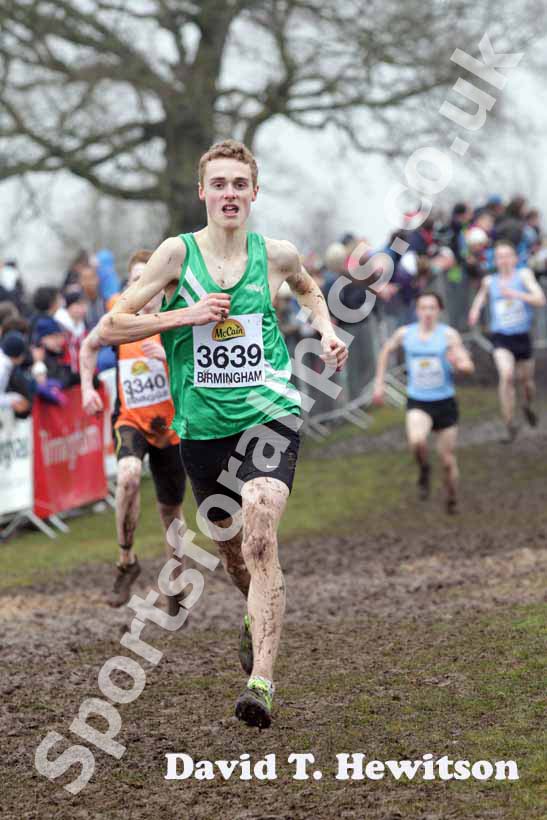 Alex Carter during the under-17 mens McCain World Cross Country Trials and Inter Counties.
